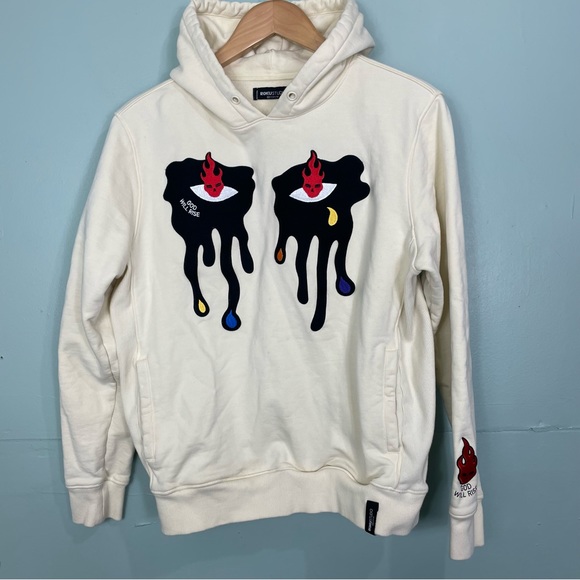 Roku Studio God Will Rise Dripping Eyes Hoodie sz Medium - Picture 1 of 12